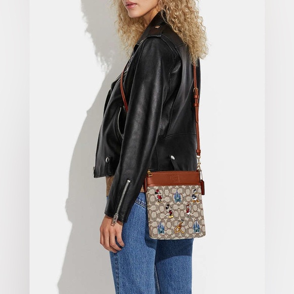 Disney x COACH Walt Disney World Mickey Mouse and Friends Crossbody Bag - Picture 1 of 8